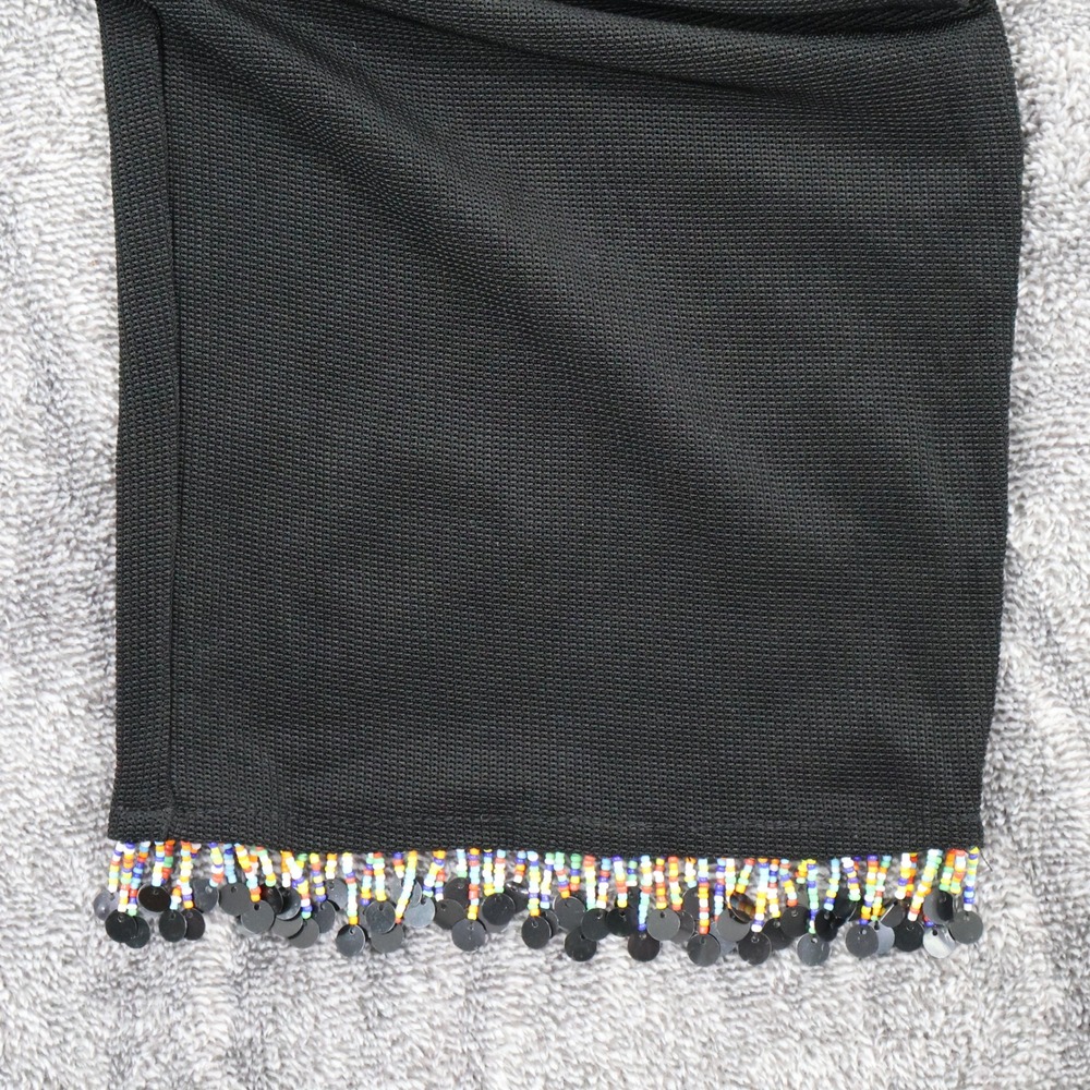 Vintage Ronni Nicole by Ouida Top & Pant Set Womens L Black Beaded Embellished - Picture 15 of 16
